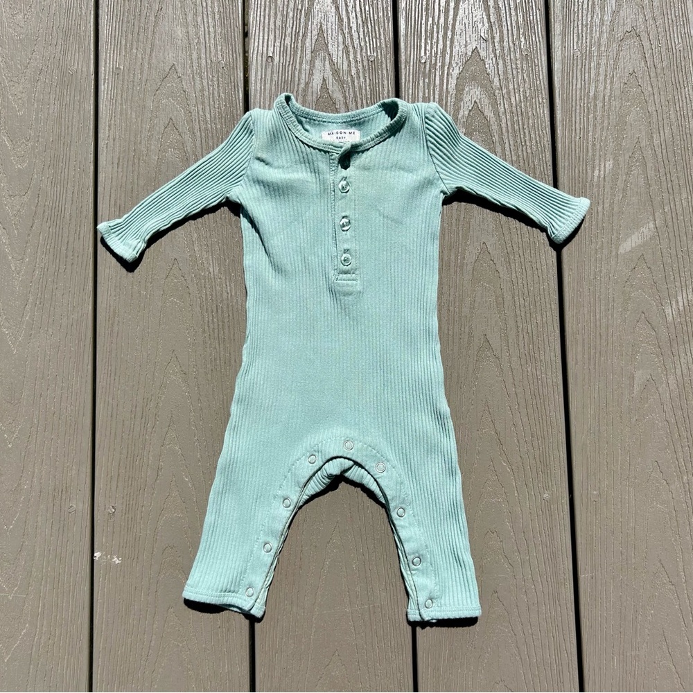 Maison Me green ribbed bodysuit
